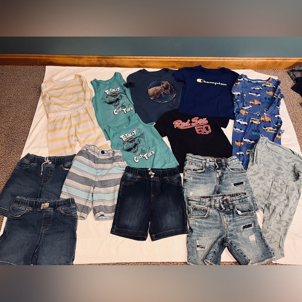 Lot of 17 Misc Toddler Boys Summer Wear, Size 4T